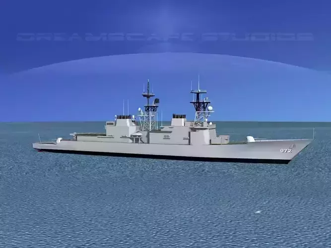 Spruance Class DD973 USS John Young 3D model