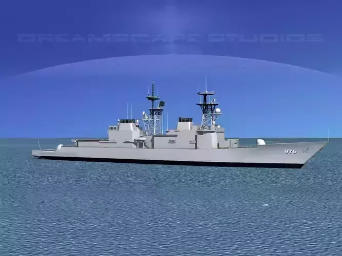 Spruance Class DD976 USS Merrill 3D model