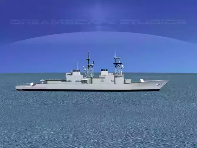 Spruance Class DD977 USS Briscoe 3D model