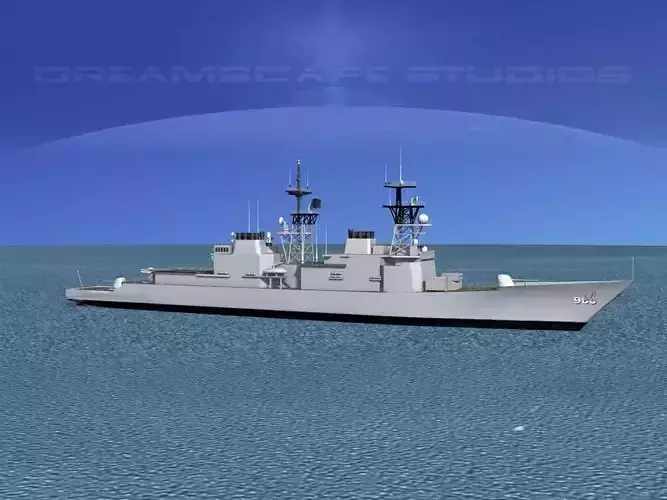 Spruance Class DD980 USS Moosburger 3D model