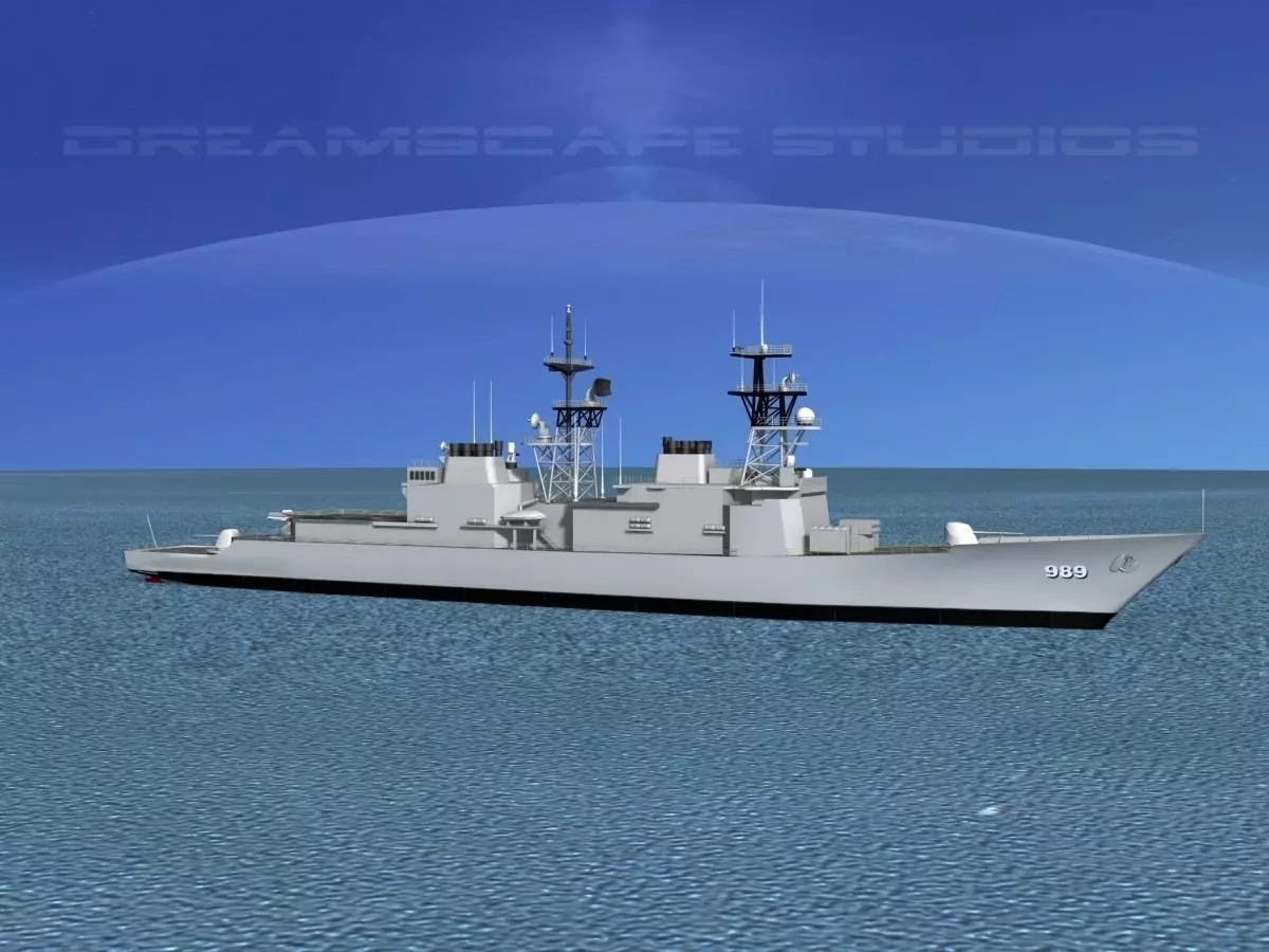 Spruance Class DD989 USS Deyo 3D model