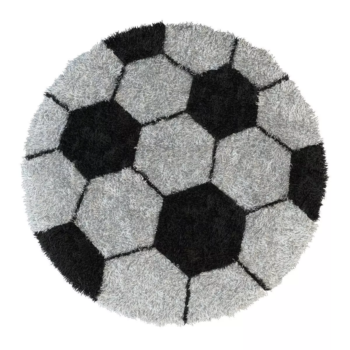Round carpet Football 3D model_0
