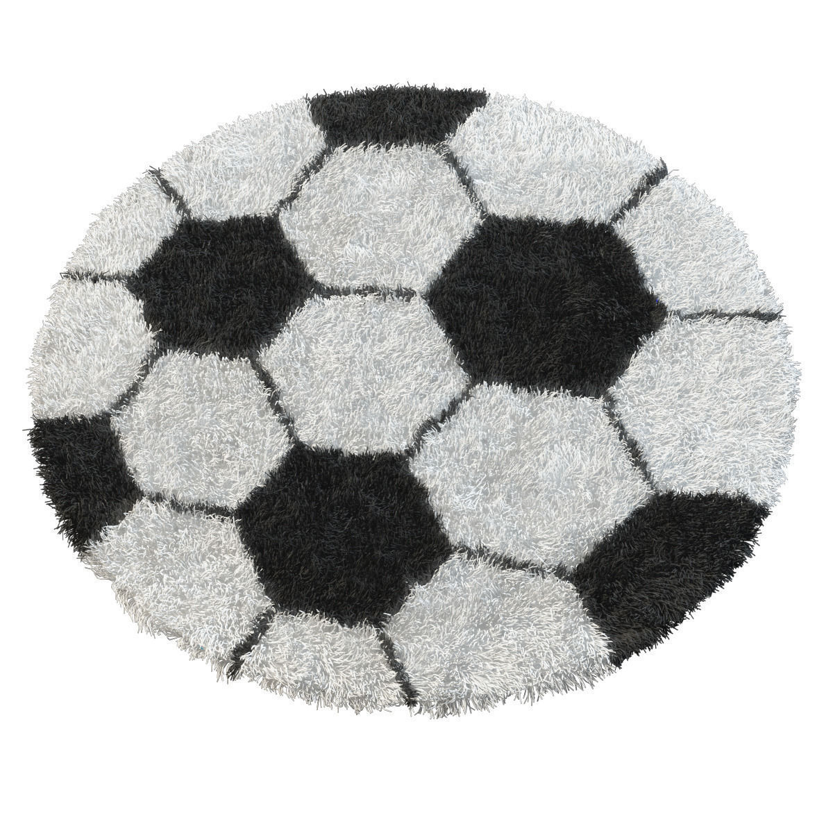 Round carpet Football 3D model_2