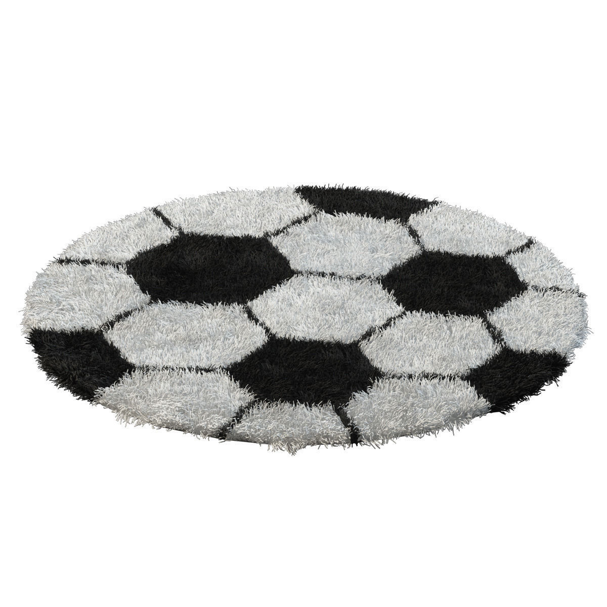 Round carpet Football 3D model_4
