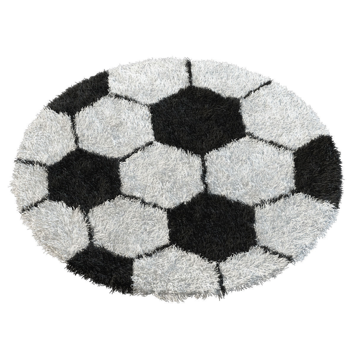 Round carpet Football 3D model_1
