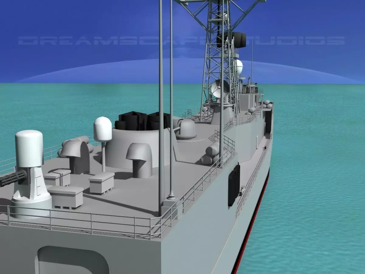 FFG-2 USS Puller Perry Class Frigate 3D model