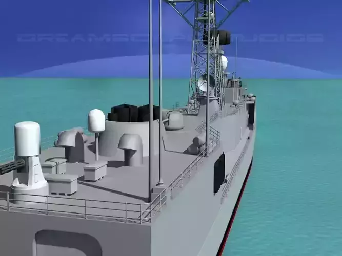 FFG-2 USS Puller Perry Class Frigate 3D model