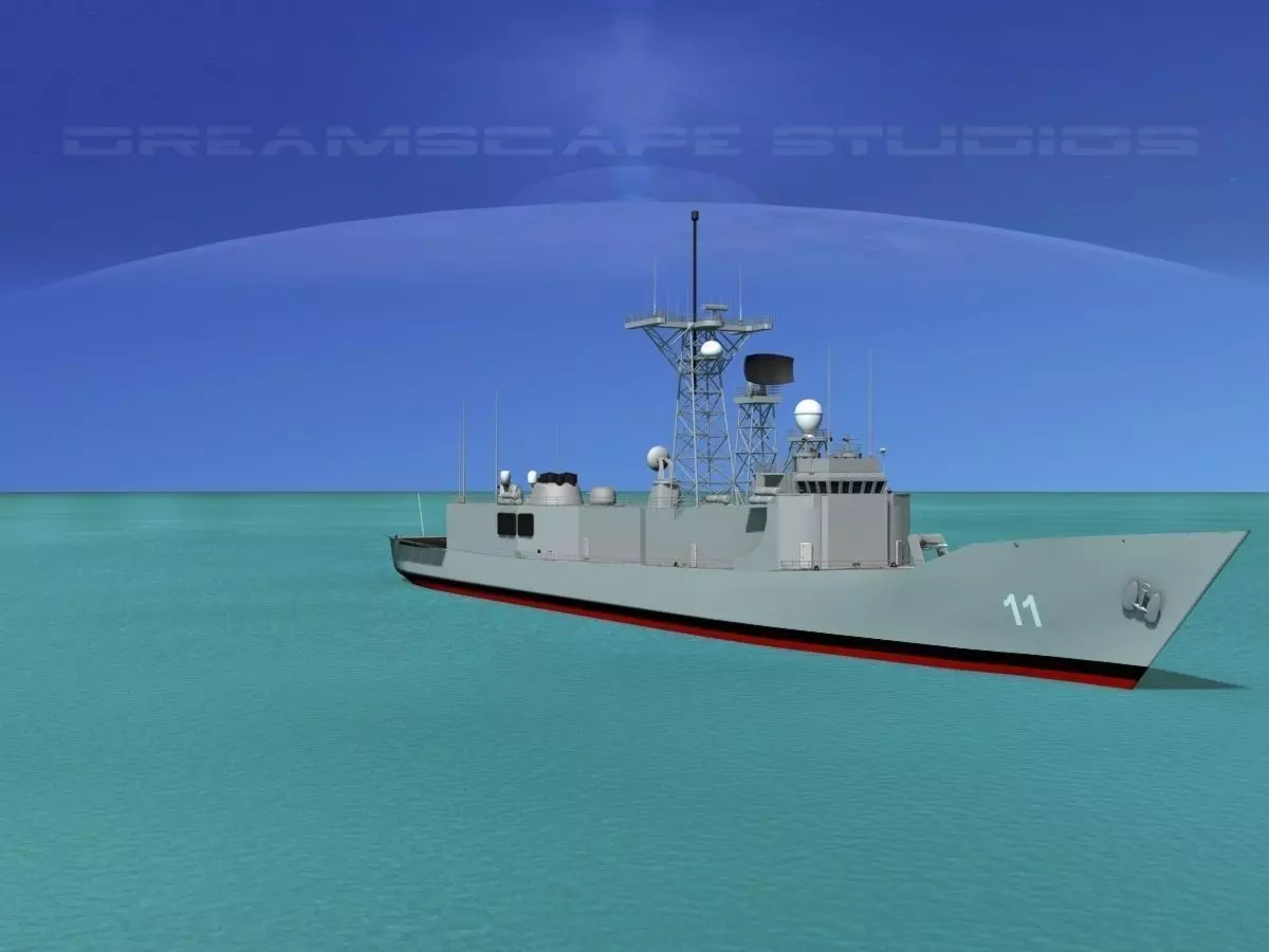 FFG-11 USS Clark Perry Class Frigate 3D model