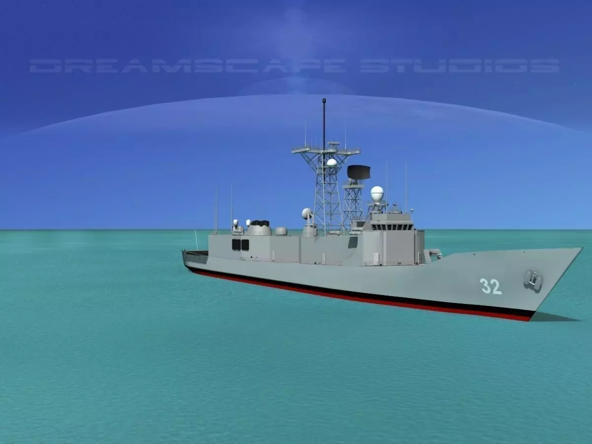 FFG-32 USS John L Hall Perry Class Frigate 3D model