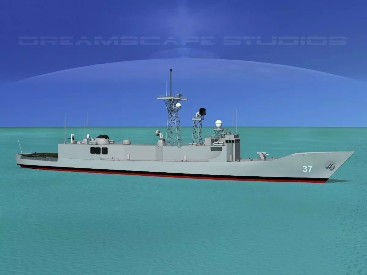 FFG-37 USS Crommelin Perry Class Frigate 3D model