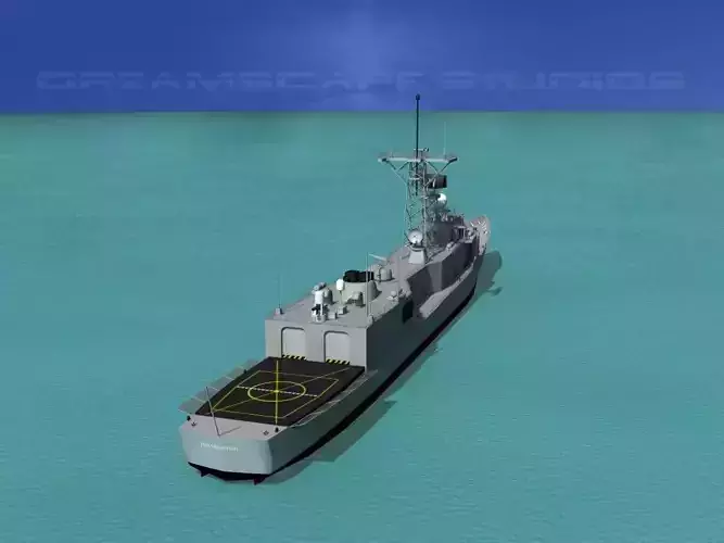 FFG-40 USS Halyburton Perry Class Frigate 3D model