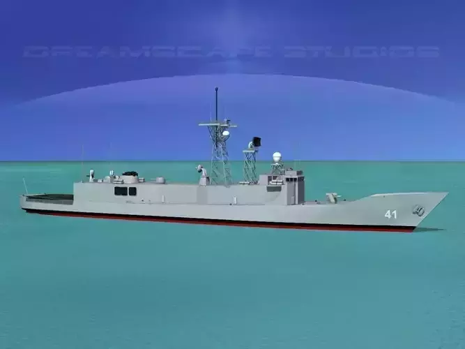 FFG-41 USS McClusky Perry Class Frigate 3D model