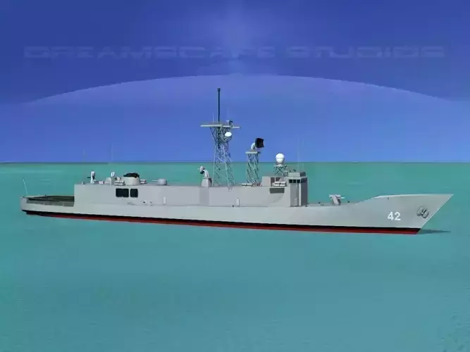 FFG-42 USS Klakring Perry Class Frigate 3D model