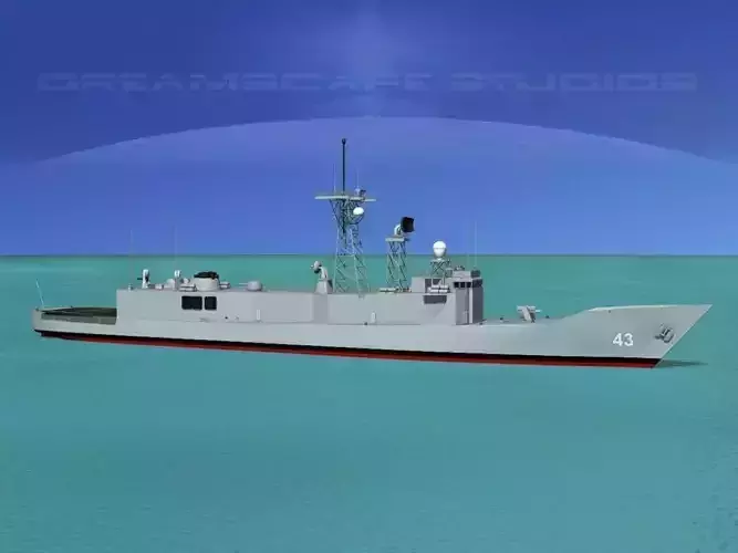 FFG-43 USS Thach Perry Class Frigate 3D model