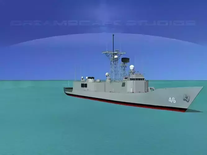 FFG-46 USS Rentz Perry Class Frigate 3D model