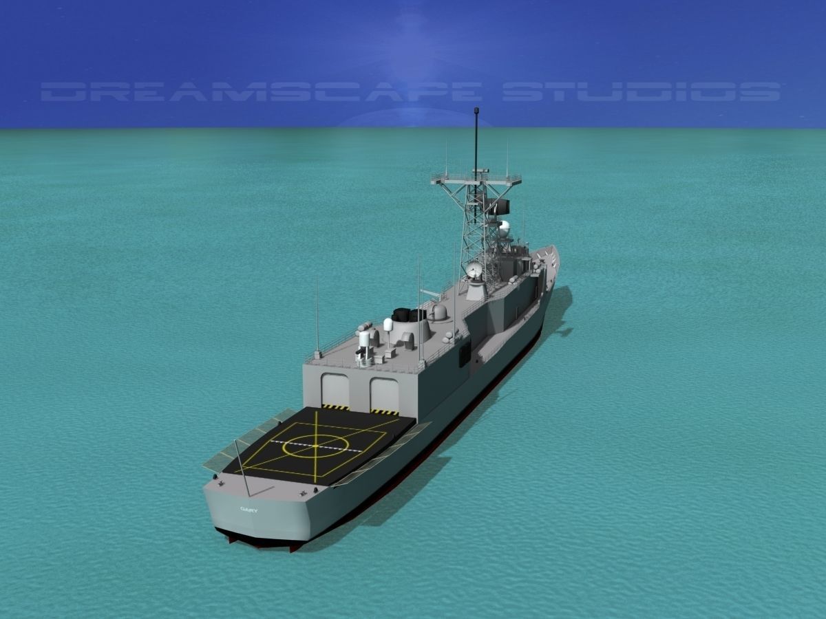 FFG-51 USS Gary Perry Class Frigate 3D model_8