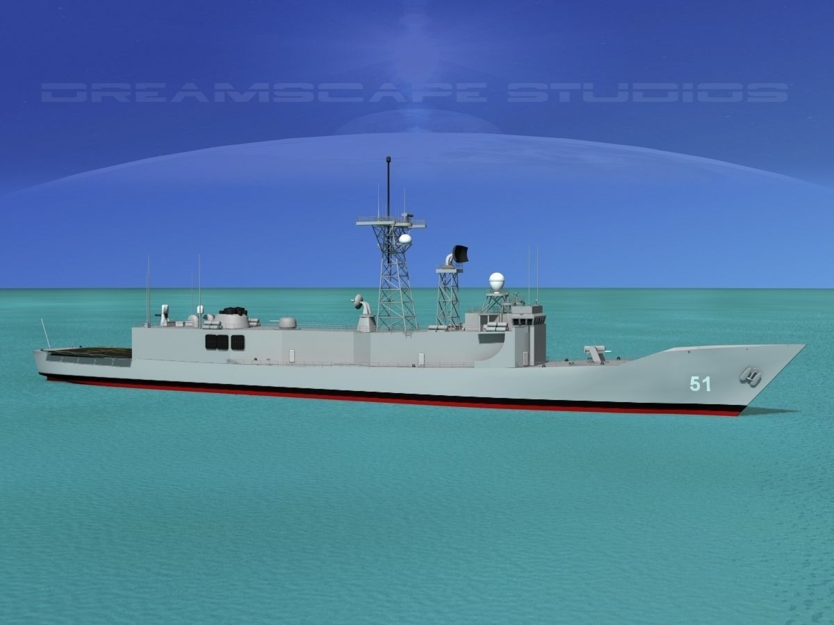FFG-51 USS Gary Perry Class Frigate 3D model_5