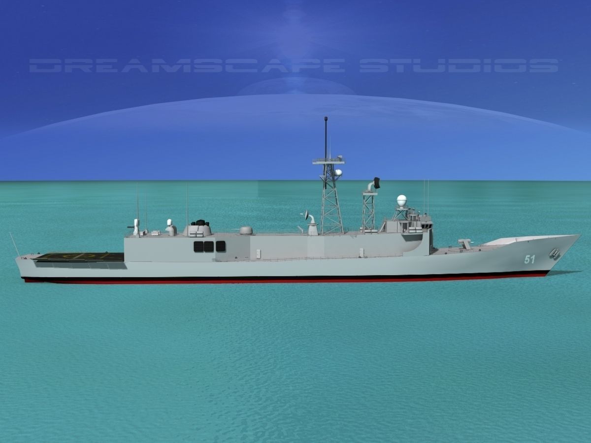 FFG-51 USS Gary Perry Class Frigate 3D model_7