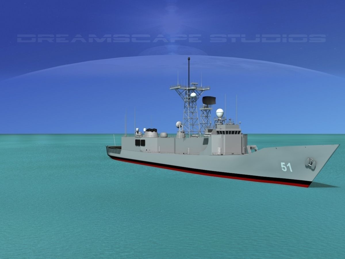 FFG-51 USS Gary Perry Class Frigate 3D model_4