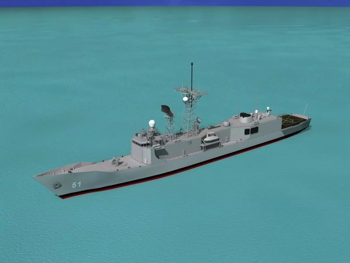 FFG-51 USS Gary Perry Class Frigate 3D model_0