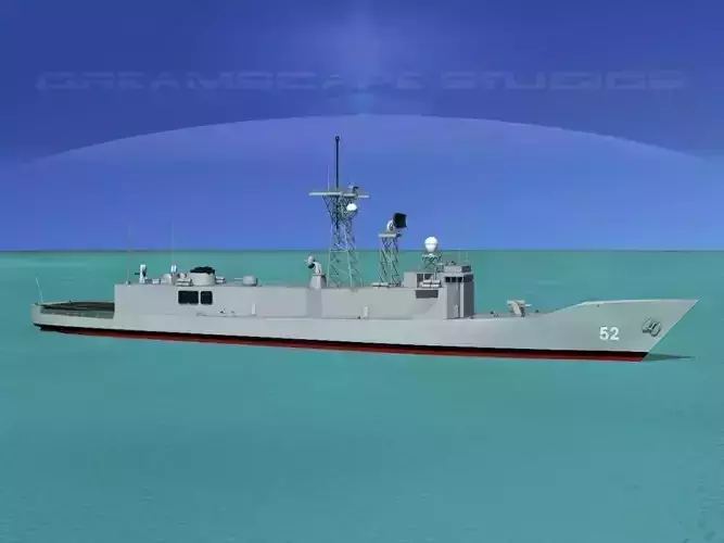 FFG-52 USS Carr Perry Class Frigate 3D model