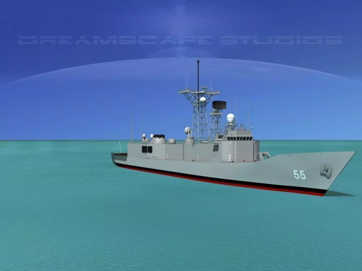 FFG-55 USS Elrod Perry Class Frigate 3D model_0