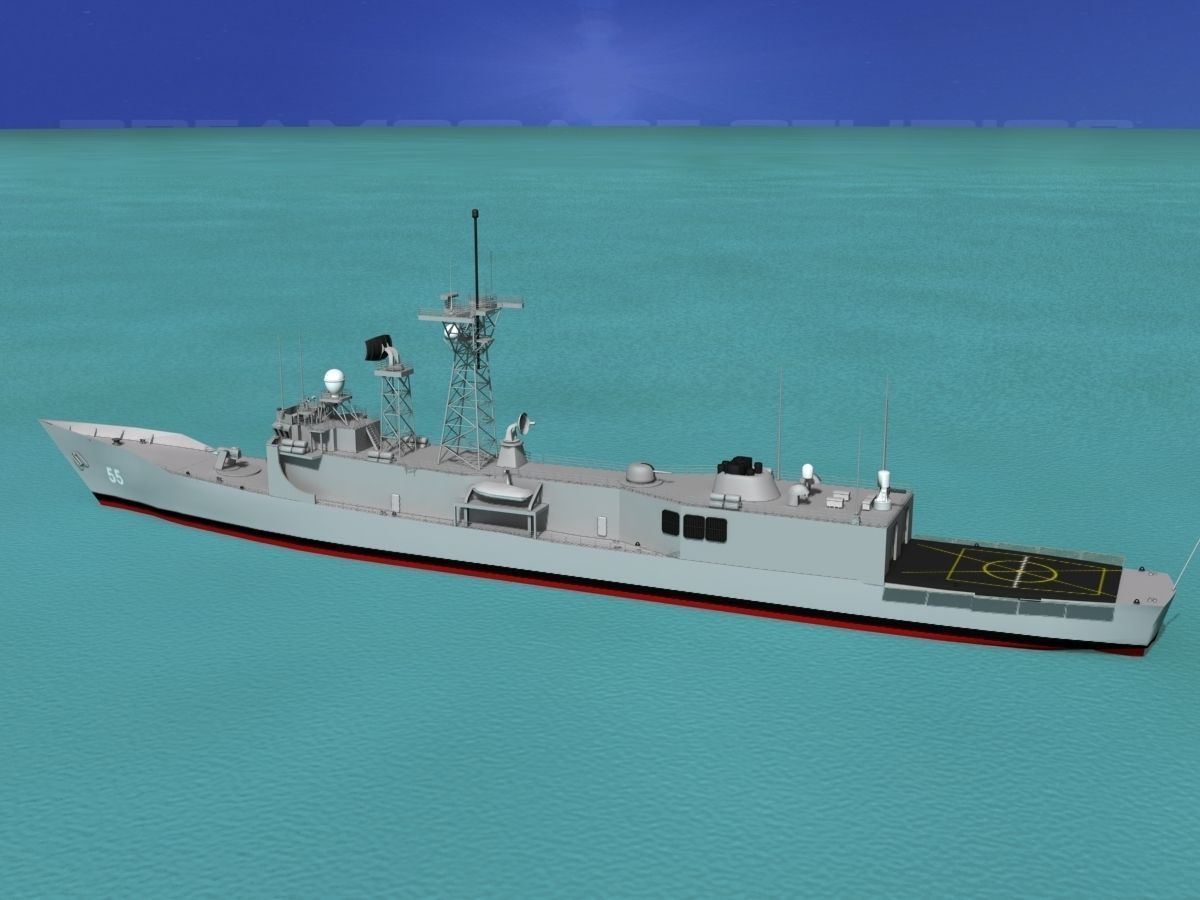 FFG-55 USS Elrod Perry Class Frigate 3D model_6