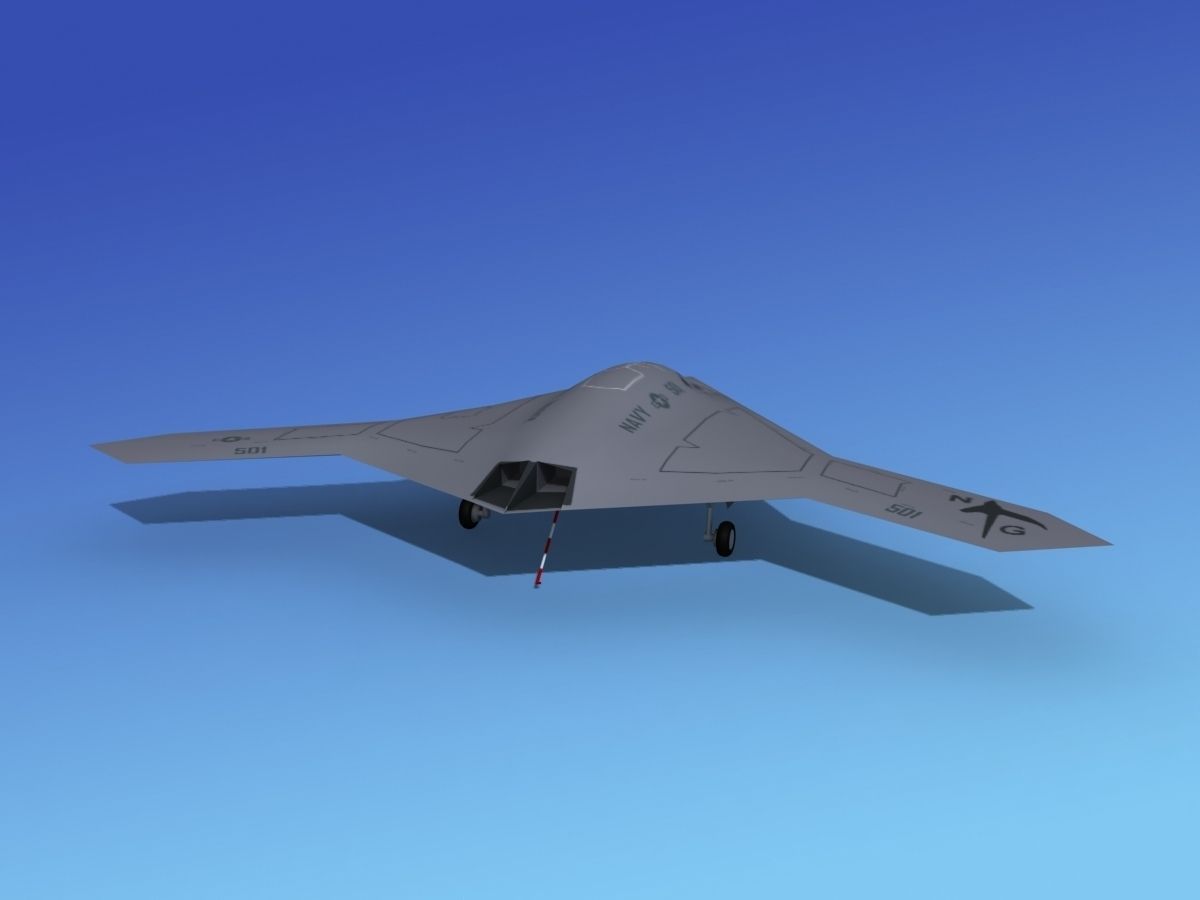 X-47B UCAS 1 Low-poly 3D model_3