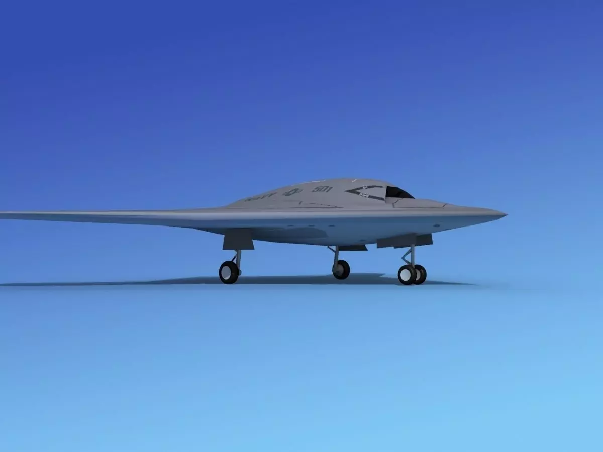 X-47B UCAS 1 Low-poly 3D model_0
