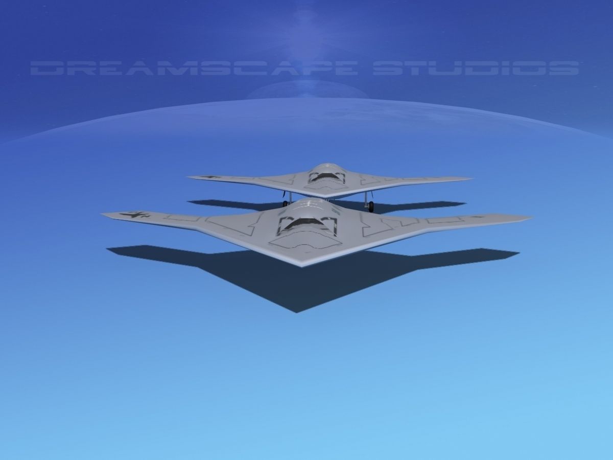 X-47B UCAS 2 Low-poly 3D model_1
