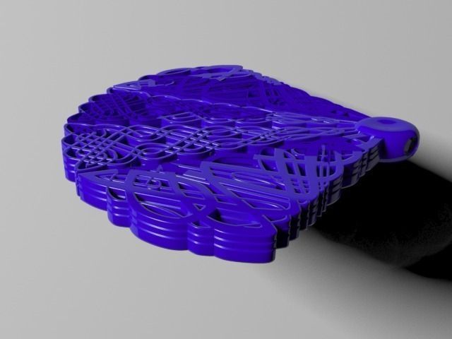 Knight Knot Pendant 3D print model_1