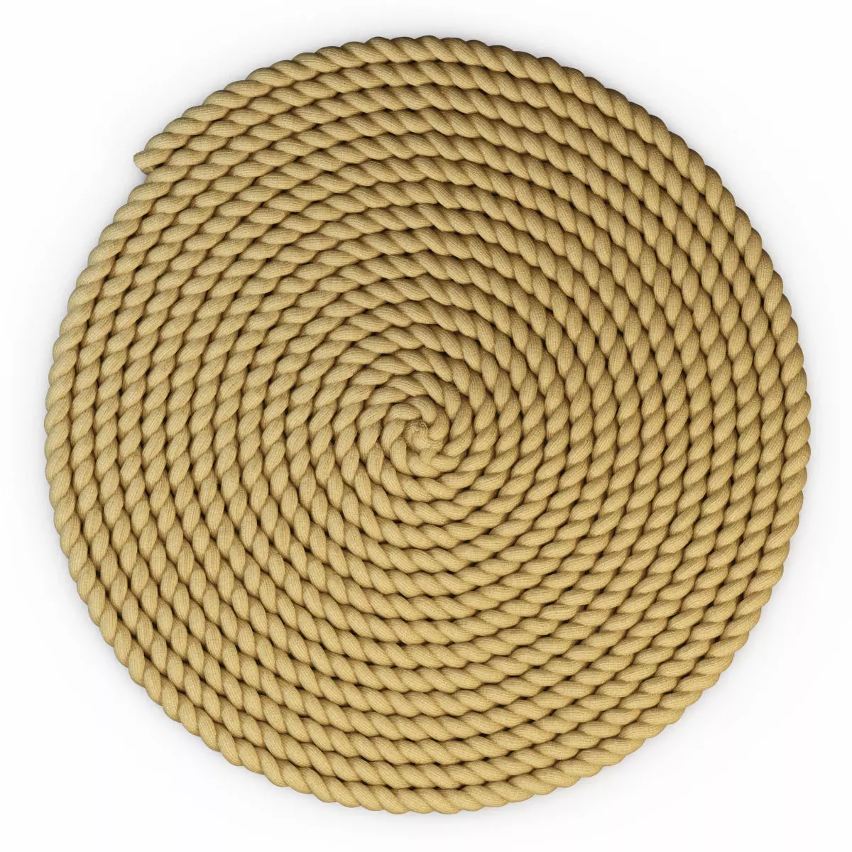 A thick mat of jute rope 3D model