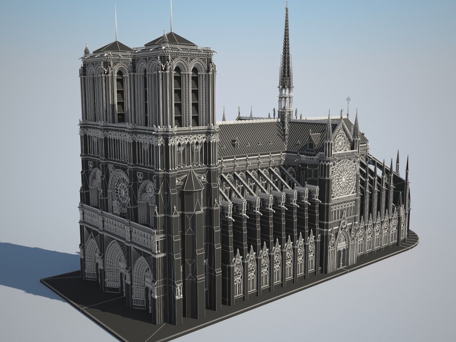 Notre-Dame de Paris Cathedral 3D model_14