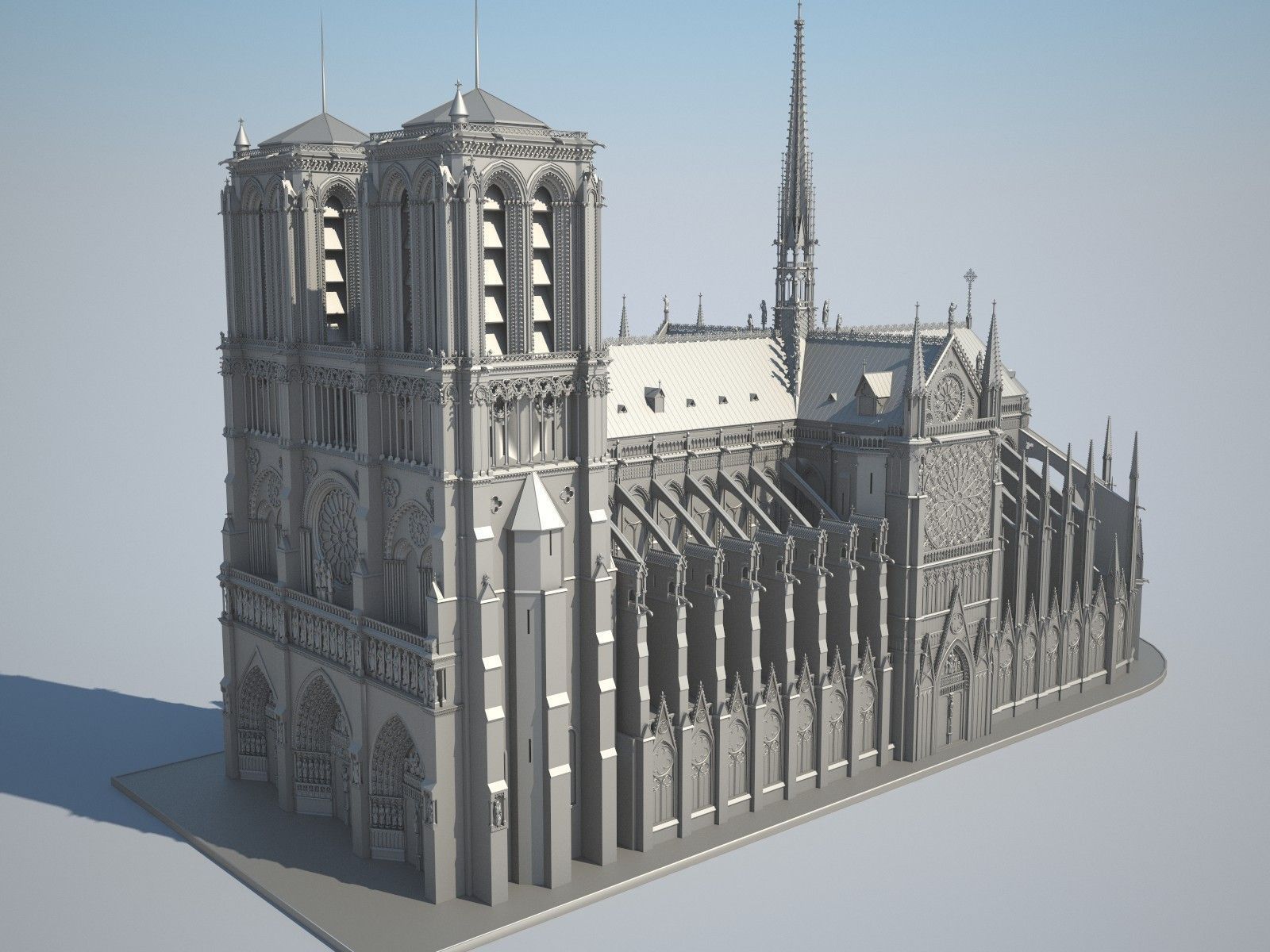 Notre-Dame de Paris Cathedral 3D model_11