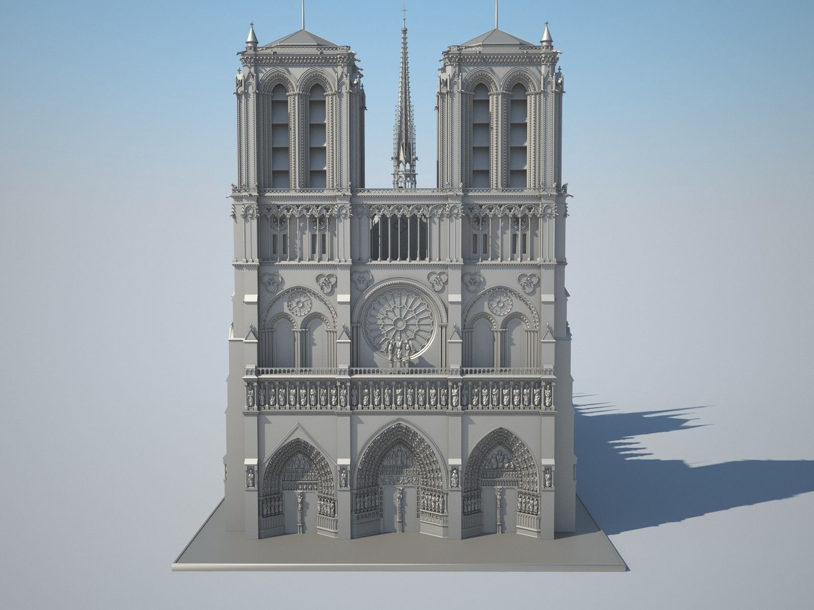 Notre-Dame de Paris Cathedral 3D model_12