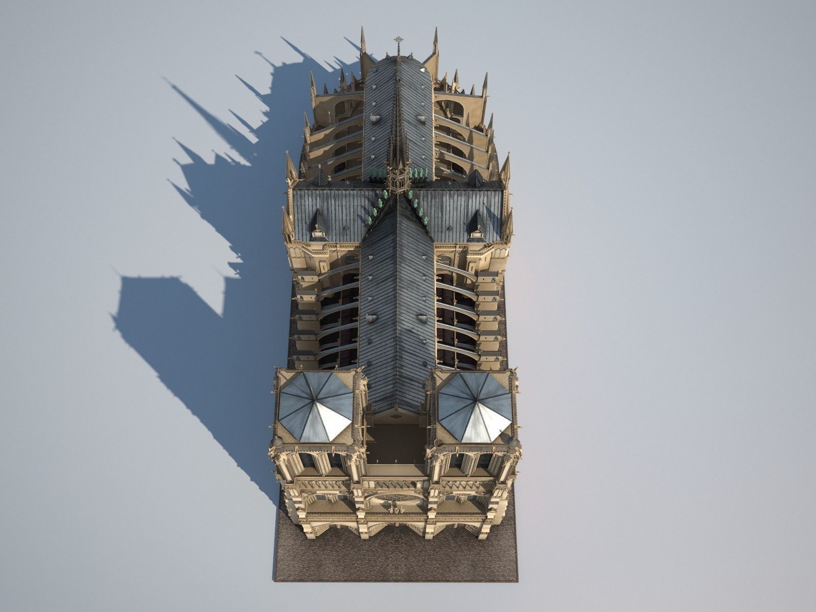 Notre-Dame de Paris Cathedral 3D model_4
