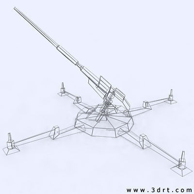 3DRT - Sci-Fi Forces - Artillery Gun 1  Low-poly 3D model_2