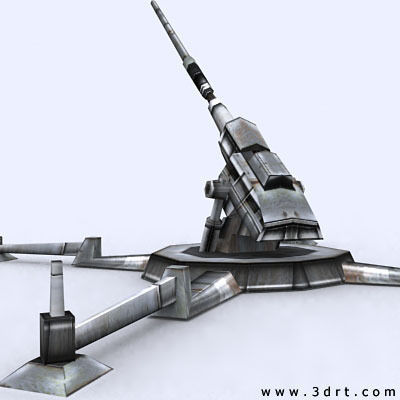 3DRT - Sci-Fi Forces - Artillery Gun 1  Low-poly 3D model_1