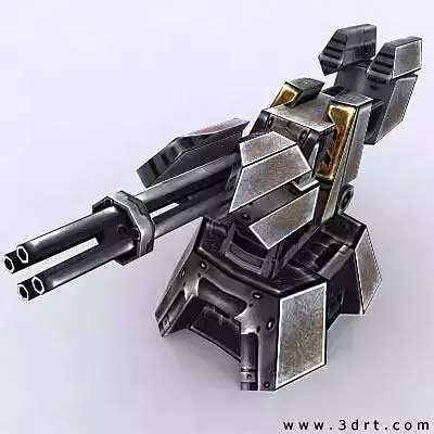 3DRT - Sci-Fi Forces - AA Gun 2  Low-poly 3D model