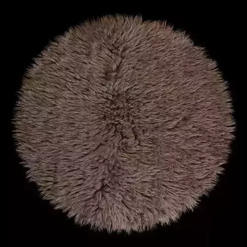 Round rug Flokati 01