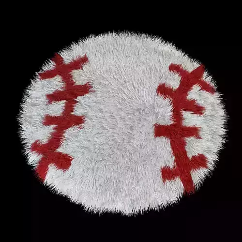 Carpet Round Baseball 3D model
