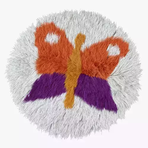 Carpet childrens butterfly 3D model