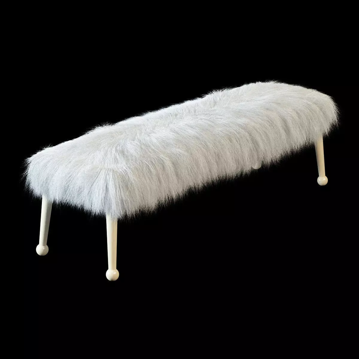 Bench fur 3D model_0
