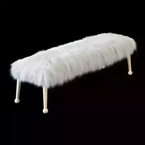 Bench fur 3D model