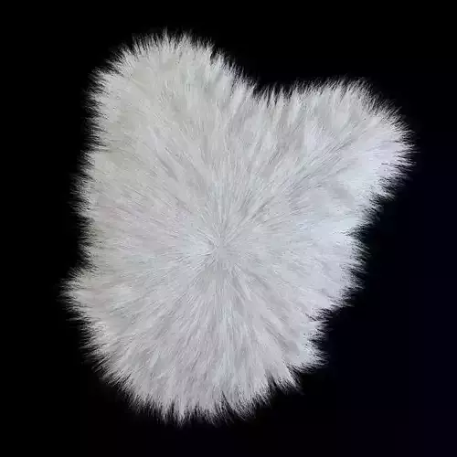 Sheepskin rug 3D model