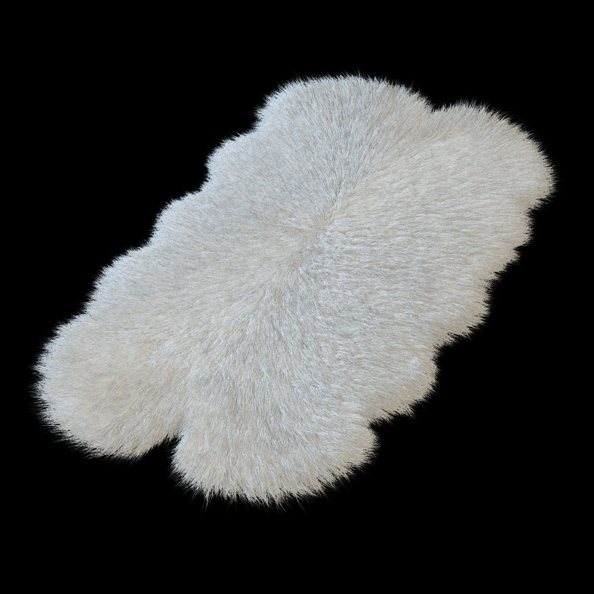 Skin sheepskin Bianco  3D model_4