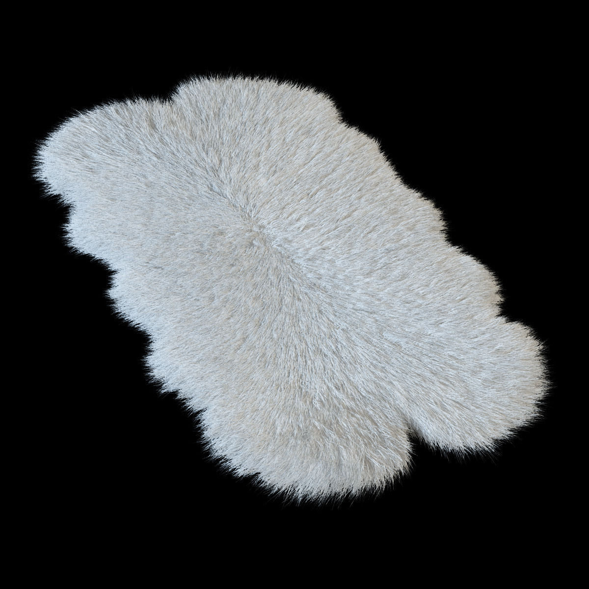 Skin sheepskin Bianco  3D model_3