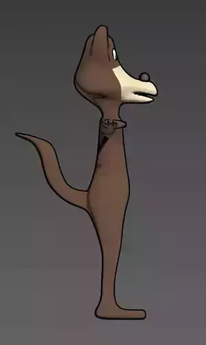 wolves cartoon animal Low-poly 3D model
