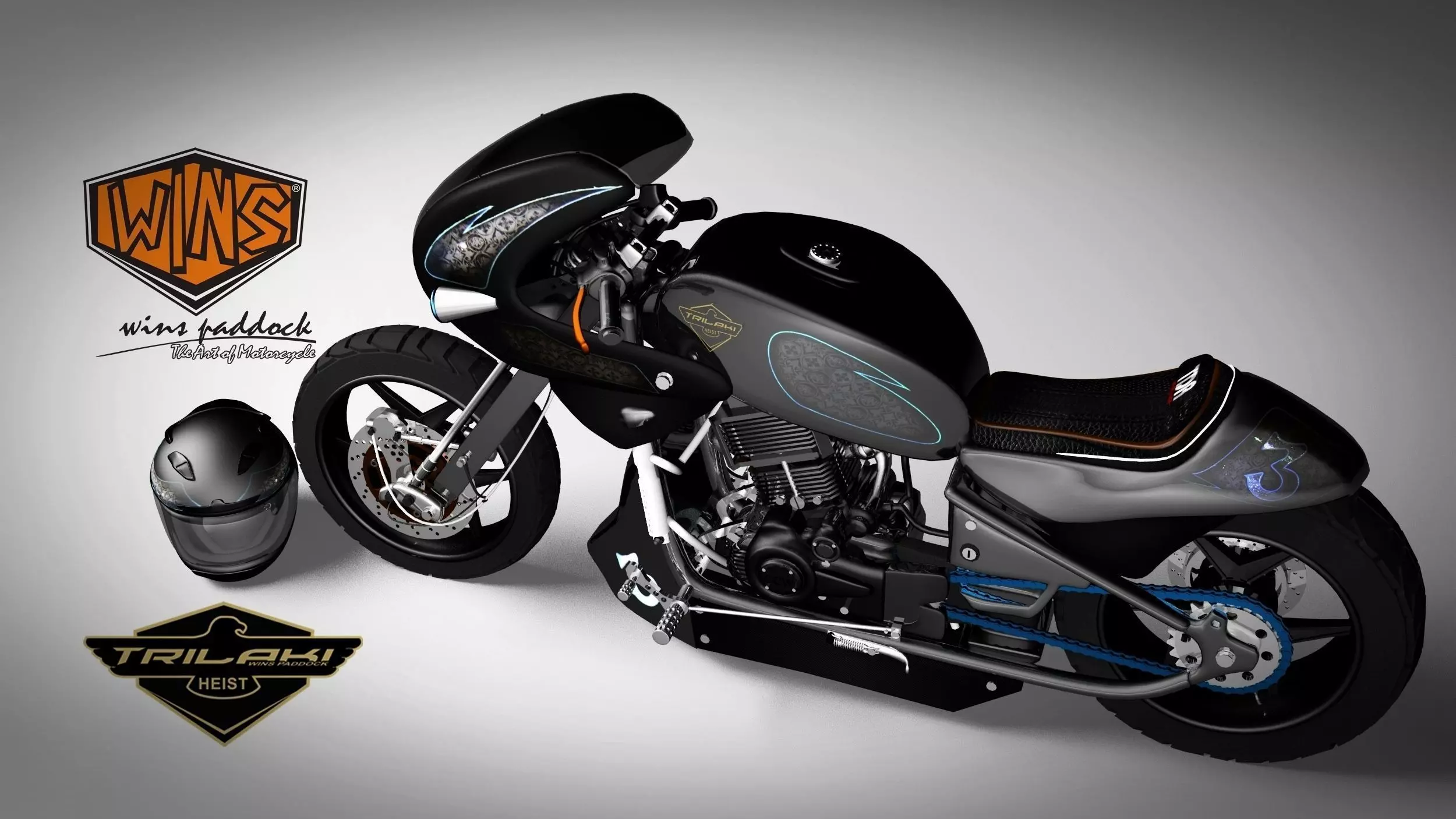 Motorcycle modified  sport 3D model_0