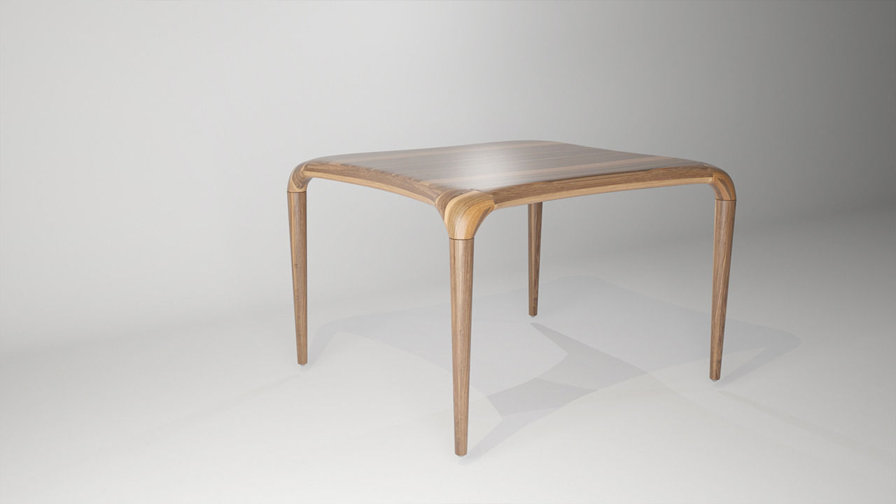 Castula table Low-poly 3D model_1